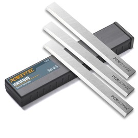 POWERTEC 6-1/8 Inch Jointer Blades for Ridgid JP06000, JP06101, JP0610 Jointer, Replacement for AC8600, JE08008 Jointer Knives, Set of 3 (148020)