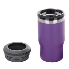 14oz Can Bottle Insulated Holder 304 Stainless Steel Insulated Can Cooler for Outdoor Drinking Car Purple
