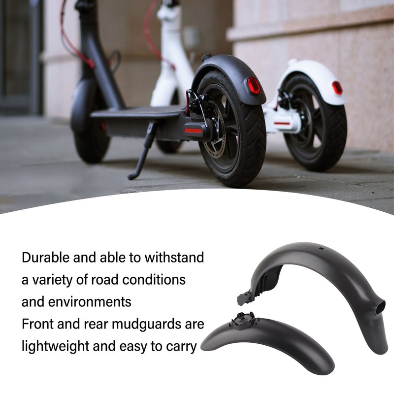 2 Pcs Electric Scooter Front Rear Wheel Mudguards ABS Fender