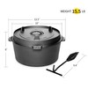 EDGING CASTING Pre-Seasoned Cast Iron Camping Dutch Ovens, Outdoor Camping