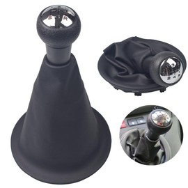 Kakulkomen for -Cit-Roen- Be-rlingo -III for -Pe-ugeot -Pa-rtner -2008-2021Car Gear Shift Knob Lever Stick Gaiter Boot Cover PU Leather Accessories(5 Speed Set- R is at The Bottom Right)