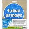OakTree Happy Birthday Blue Holographic Hanging Swirls 6pcs