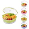Fruit Ice Divided Serving Tray with Lid and handle,Chilled Veggie