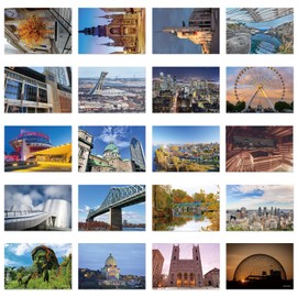 xtvinvm Montreal Canada Travel Postcards from Around the World Vintage Postcard Pack for Mailing Business Christmas Holiday Birthday Postcards with Mailing Side Set of 20