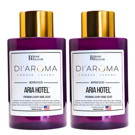 Mystic Romance Aria Hotel Aroma Oil Blend Plastic Purple Bottle 120ml Pack of 2, Resort Collection, Diffuser Aroma Oil Blends, Waterless Diffuser Oil, Made in USA (Pack of Two 120ml, Aria Hotel)