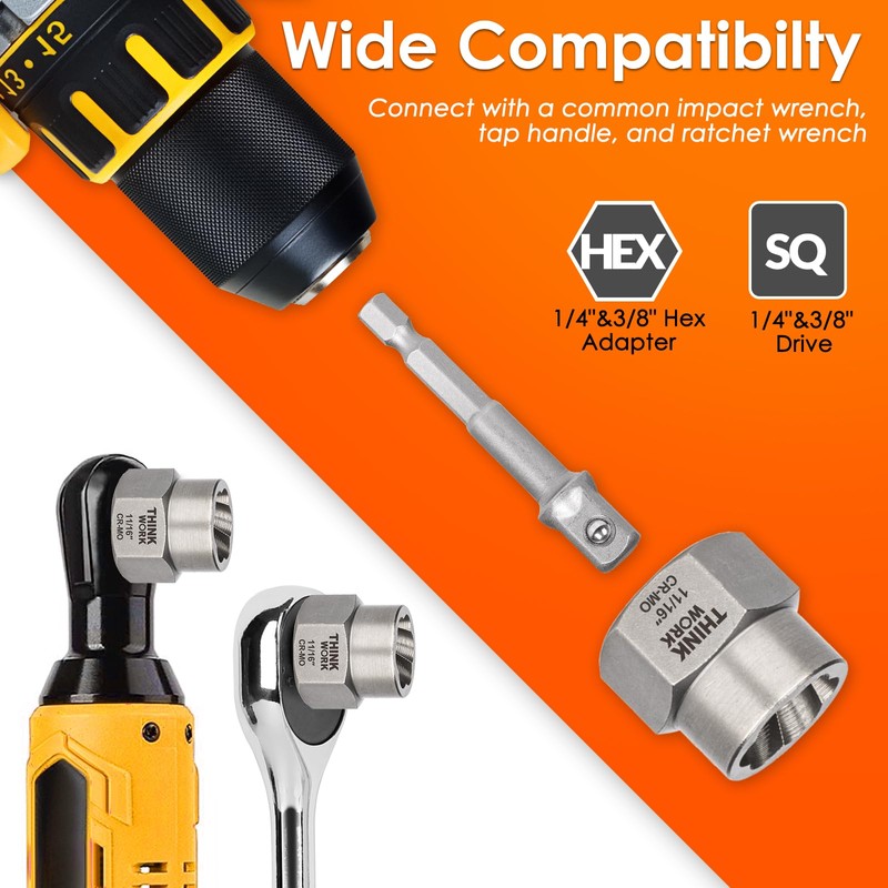 THINKWORK Easy Out Bolt Extractor Kit, 35 PCS Nut Extractor