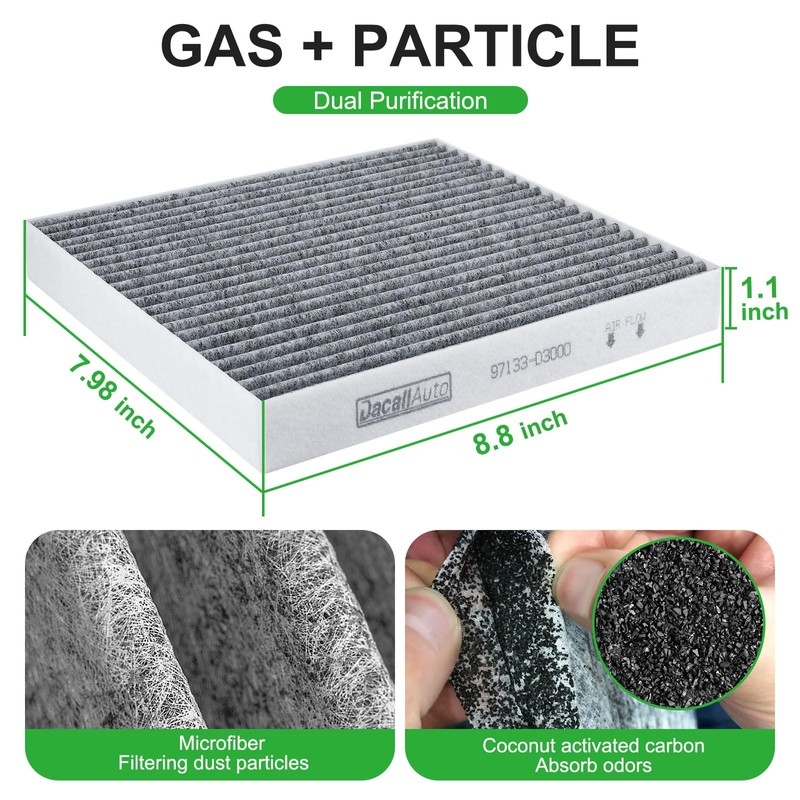 Dacall Engine & Cabin Air Filter Set for Hyundai KONA
