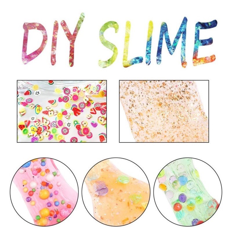 HOLICOLOR 110pcs Slime Making Kit, Add Ins, Accessories, Glitter, Foam