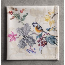 Maison d' Hermine Equinoxe 100% Cotton Soft and Comfortable Set of 4 Napkins Perfect for Family Dinners | Weddings | Cocktail | Kitchen | Thanksgiving/Christmas (Beige, 20 Inch by 20 Inch).