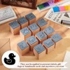 OLYCRAFT Duck Wooden Rubber Stamp 1 Inch Square Wooden Stamps