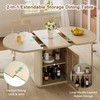 iPormis Round Dining Table for 4-6, 59'' Extendable Dining Room