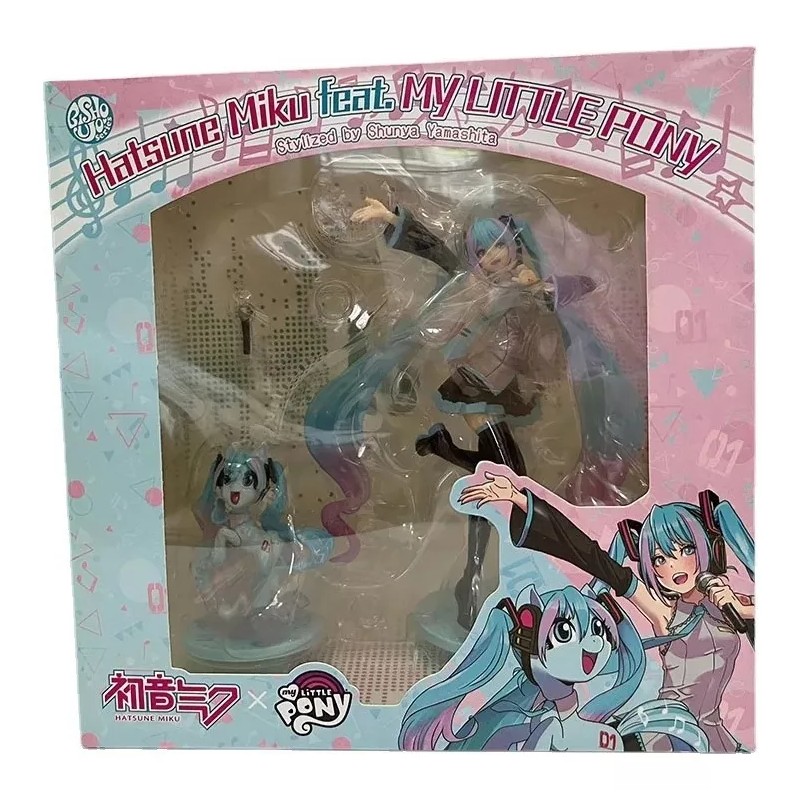 Jextech Figura Hatsune Miku Con Pequeño Pony Regalo Coleccion 21cm