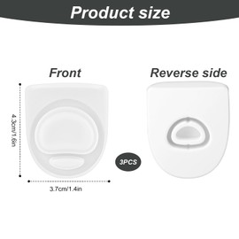 3pcs Replacement Stopper Compatible with Owala FreeSip 24oz 32oz, BPA-Free Silicone Water Bottle Lid Gaskets Replacement for 19/24/32/40oz Bottle Mouth Cap Stopper Seal Parts Accessories (White)