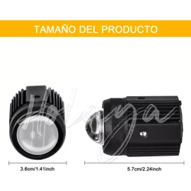 Holaya 1 Par Faros De Lupa Doble Color Alta/baja Para Auto Moto 60w