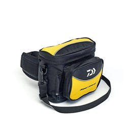 Daiwa Waist Bag - Sandstorm Sea Fishing Bag Case, Black, Modern Style, Zipper Closure, Solid Pattern