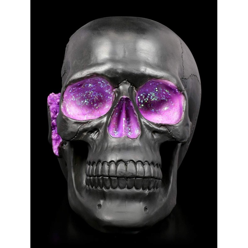 Figuren Shop GmbH Gothic Skull with Purple Crystal Embellishments -