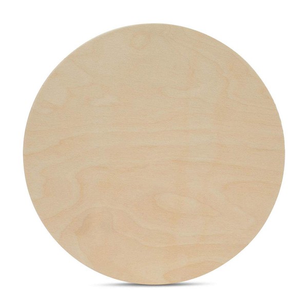 Wood Circles 17 inch 1/2 inch Thick, Unfinished Birch Plaques,