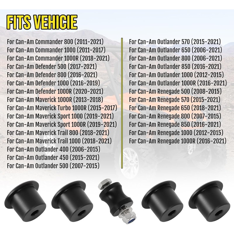 for Can-Am Solid Motor Mounts Kit Isolator Damper #707001169 707000949