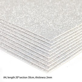 10PCS Foam Sheets Crafts,Glitter Crafts Cardstock Paper,Glitter EVA Foam Sheets Sliver,A4 Glitter Paper for Crafts
