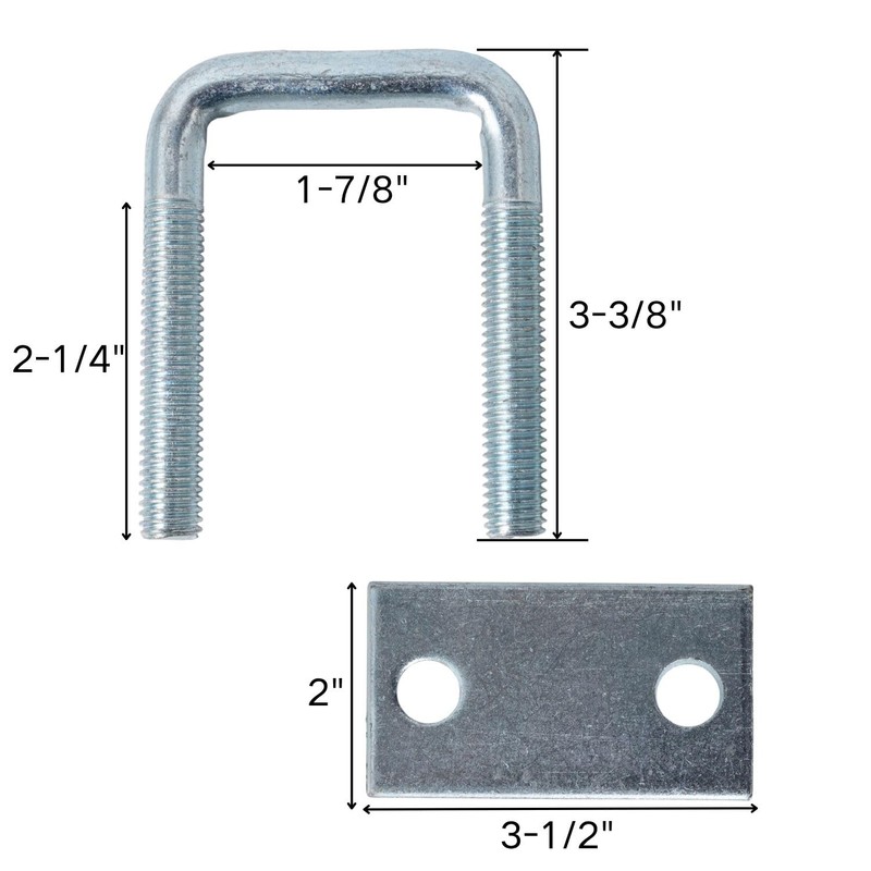 MYZHRE 4 Pack Leaf Spring Clamp Kit, 1-3/4 inch Width