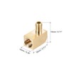 sourcing map Brass Pipe Fitting 90 Degree Rod Material Screw-In