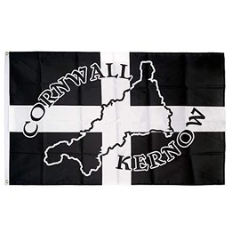 Flaggenfritze® Flag of Great Britain Cornwall Kernow Silhouette - 90 x 150 cm