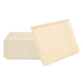 Restaurantware - Taipei 14.6 x 10.6 Inch Serving Plates, 50 Disposable Party Plates - Compostable, Greaseproof, Poplar Wood Plates, Heavy-Duty, For Parties, Weddings, Campings, Picnics, And More