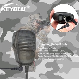 KEYBLU Surveillance Kit Acoustic Tube Listen-Only Earpiece for Law Enforcement for 2 Way Radio (3.5MM,10 Pack)