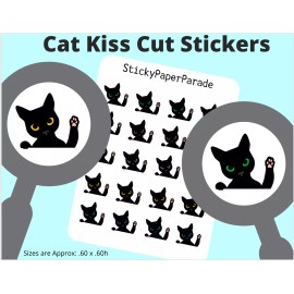 Homemade Cat Planner Stickers #100  / Planner Stickers  / Journal Stickers