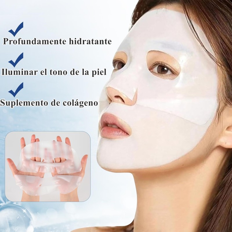 SINYI 4PCS Collagen Mask, Mascarilla Nocturna de Colágeno,Pore Minimizing Elasticity