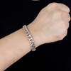 H&Beautimer Fashion 925 Sterling Silver Classic Cuban Chain Bracelet 10mm-7