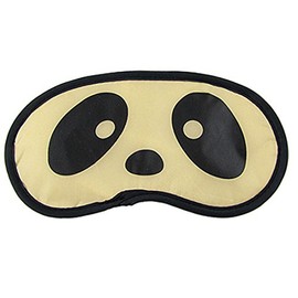 Fat-catz-copy-catz Cute Panda Face Print Soft Sleeping Cover Eye Shade Mask Patch Beige