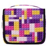 PATTERNFUL Purple Building Blocking Hanging Travel Toiletry Bag for Kids,