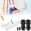 QWORK Multifunctional Self-Leveling Cement Tool Kit - Includes PE Rollers,