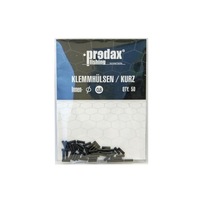 Predax Clamping Sleeves – 50 Crimp Sleeves for Steel Leaders,