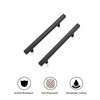 Ravinte 30 Pack 7.38'' Square Cabinet Pulls Matte Black Stainless