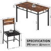IRONCK Dining Table Set for 4, Wood Kitchen Table with