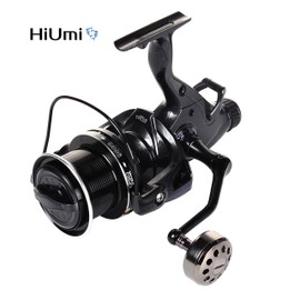 Hiumi Carretes de pesca de carpas 8000 9000 10000 para anzuelo de corredor de anzuelo, doble alimentador de freno 12+1 carrete de pesca con rodamiento de bolas (THOR6000)
