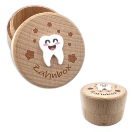 QZKJQDD Milk Tooth Box, Tooth Box Milk Teeth Boys Tooth Box Milk Teeth Girls Printed with 3D Cartoon Tooth Pattern Milk Tooth Box, Creative Christening and Birthday Gifts for New Parents