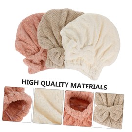 Healeved 3Pcs Fleece Hair Drying Towel Soft Super Absorbent Hair Towels for Quick Drying for Long Curly Hair Includes for Home Travel