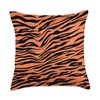 Tiger Print Exotic Bold Animal Pattern Black and Orange Throw