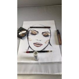 Diva 5 Piece Makeup Set ~Brown~ Diva Liners, Lipstick, Stila Refill Eyeshadow Glitter