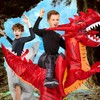 Rubies Fun Inflatable Red Dragon Kids Ride-On Costume with Battery