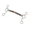 Horse Gag Ring Snaffle Stainless Steel Brass 145mm Mouthpiece Horse