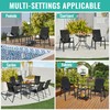 Yaheetech Set of 2 Patio Dining Chairs, Outdoor Stackable Patio