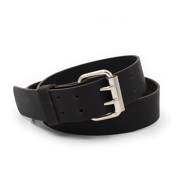 Double Down Leather Belt | Made in USA | Black