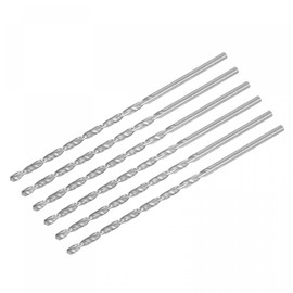 sourcing map HSS(High Speed Steel) Extra Long Twist Drill Bits, 4.5mm Drill Diameter 160mm Length for Hardened Metal Woodwork Plastic Aluminum Alloy 6 Pcs