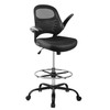 HYLONE Drafting Chair Tall Office Chair with Flip-Up Armrests Ergonomic