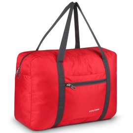 F.FETIVIN Personal item travel bag 17.7x12.6x6.3 for Spirit Airlines Lightweight carry on duffle bag waterproof for Gym,Sports,Vacation(Red)