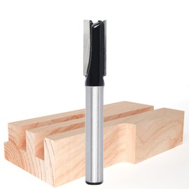 Akylin Straight Two Flute Router Cutter Bit, 1/4 Inch Shank Tungsten Carbide Router Bit, 8mm Cut Diameter & 20mm Cut Length Double Flute Straight Cutter